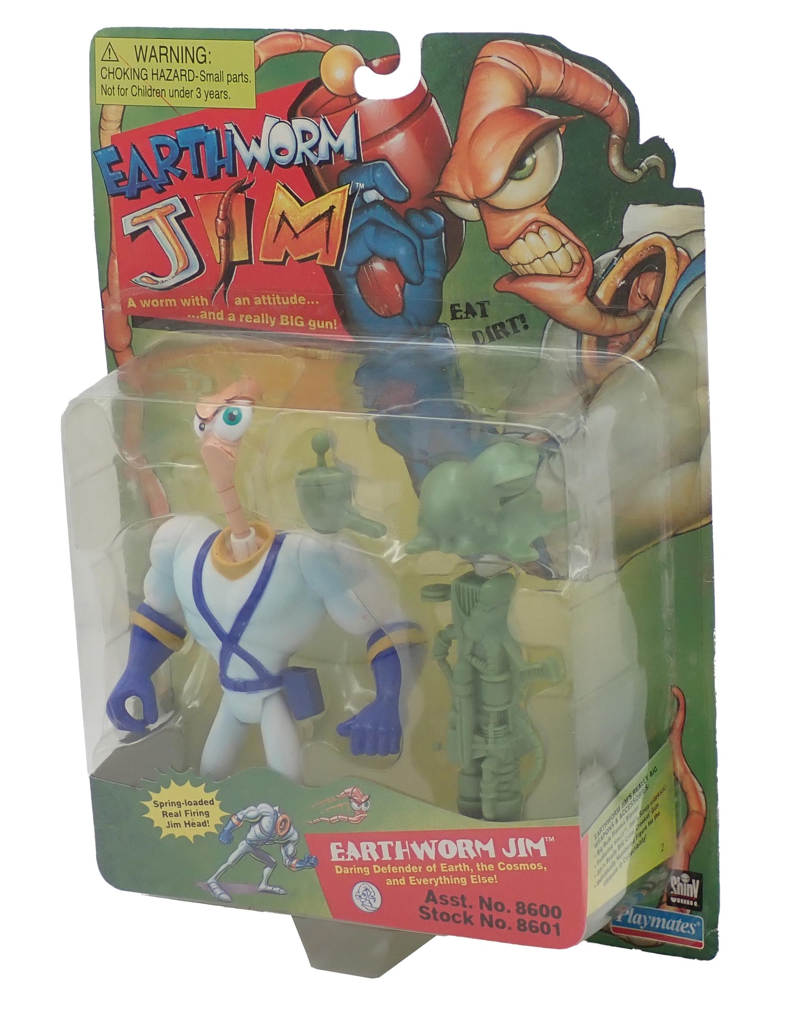 Earthworm Jim with Plasma Blaster (Green accessoires)