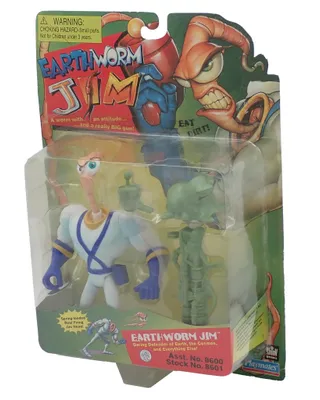 Earthworm Jim with Plasma Blaster (Green accessoires)