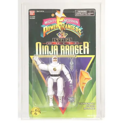 Twirling Action White Ninja  Ranger