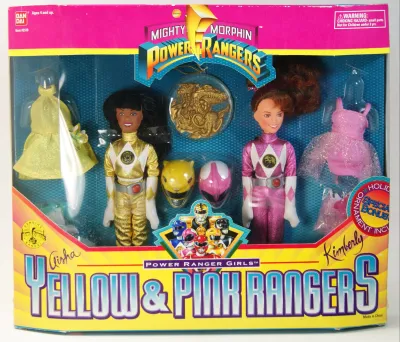 Power Ranger Girls Yellow  & Pink Rangers