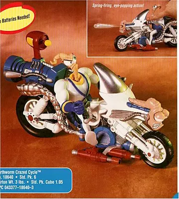 Earthworm Jim with Crazed Cycle