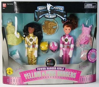 Power Ranger Girls Yellow  & Pink Rangers Movie Edition