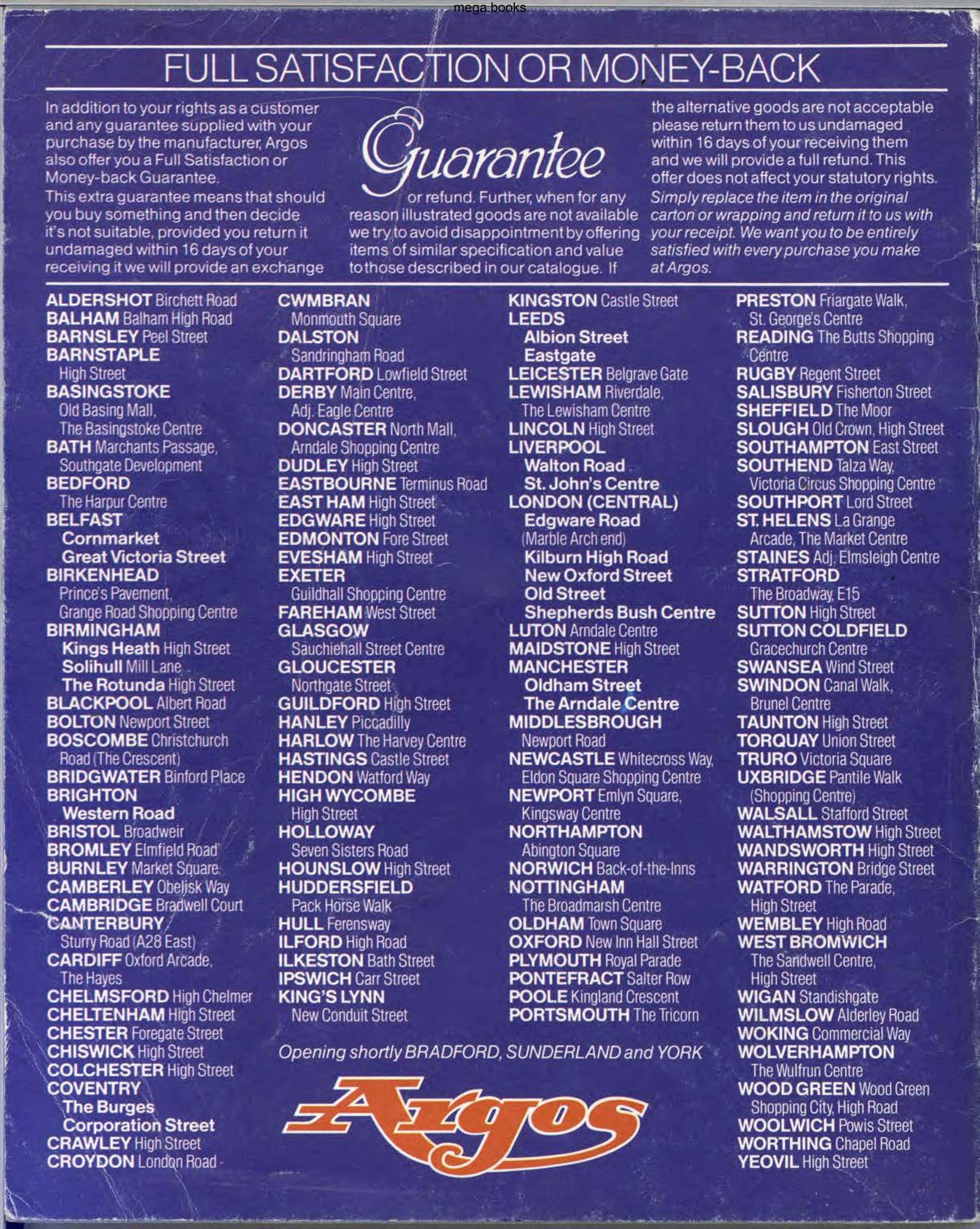 Argos Autumn/Winter 1983/84 (Toys) back cover