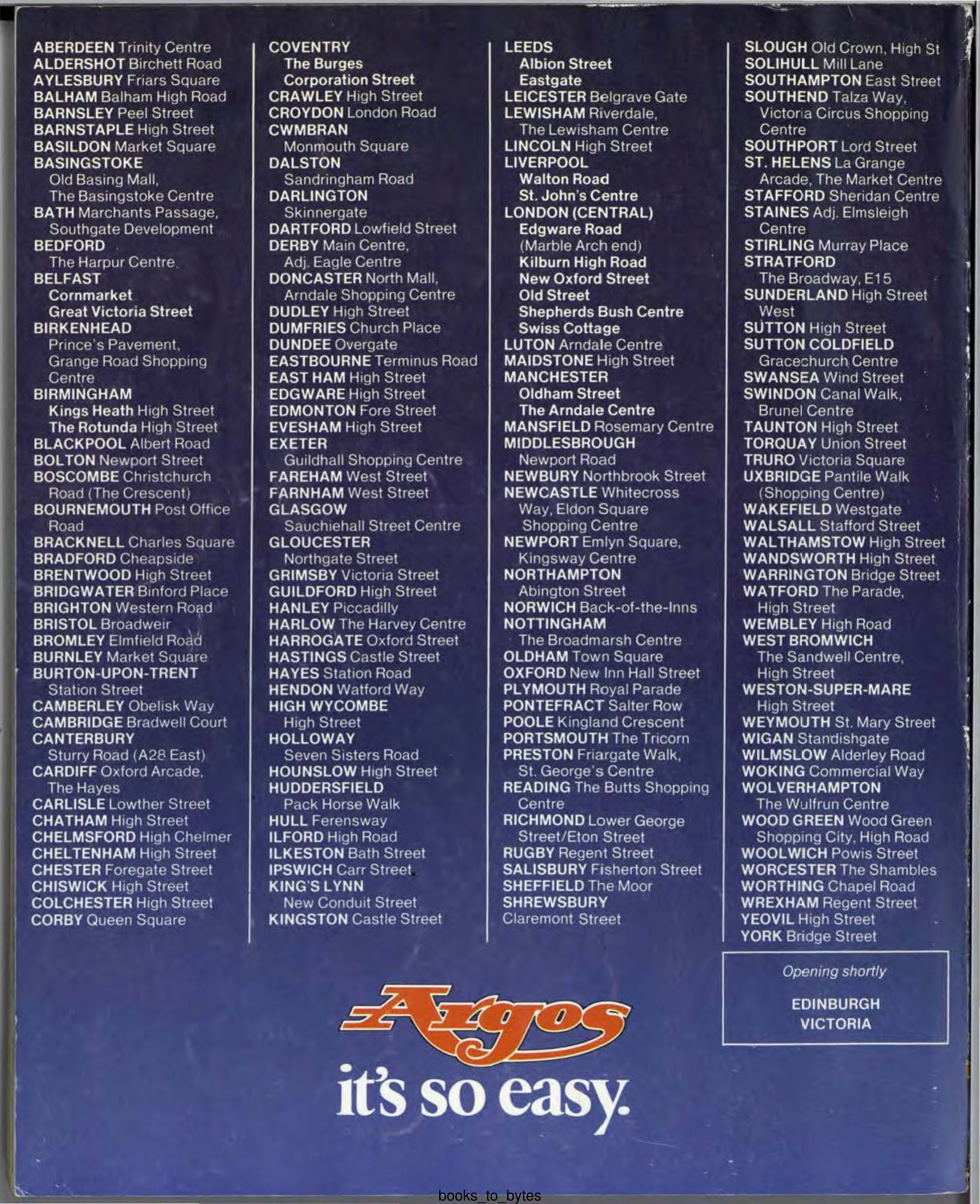 Argos Autumn/Winter 1985/86 (Toys) back cover