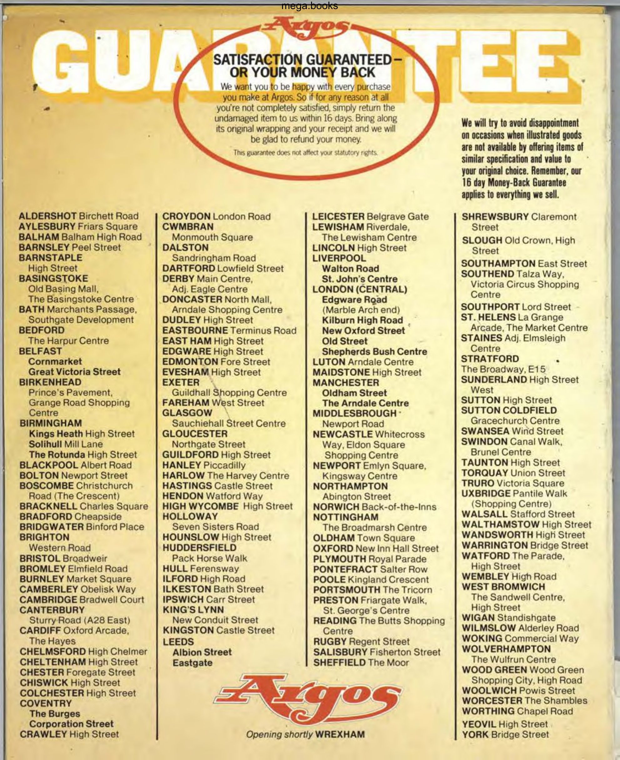 Argos Spring/Summer 1984 (Toys) back cover