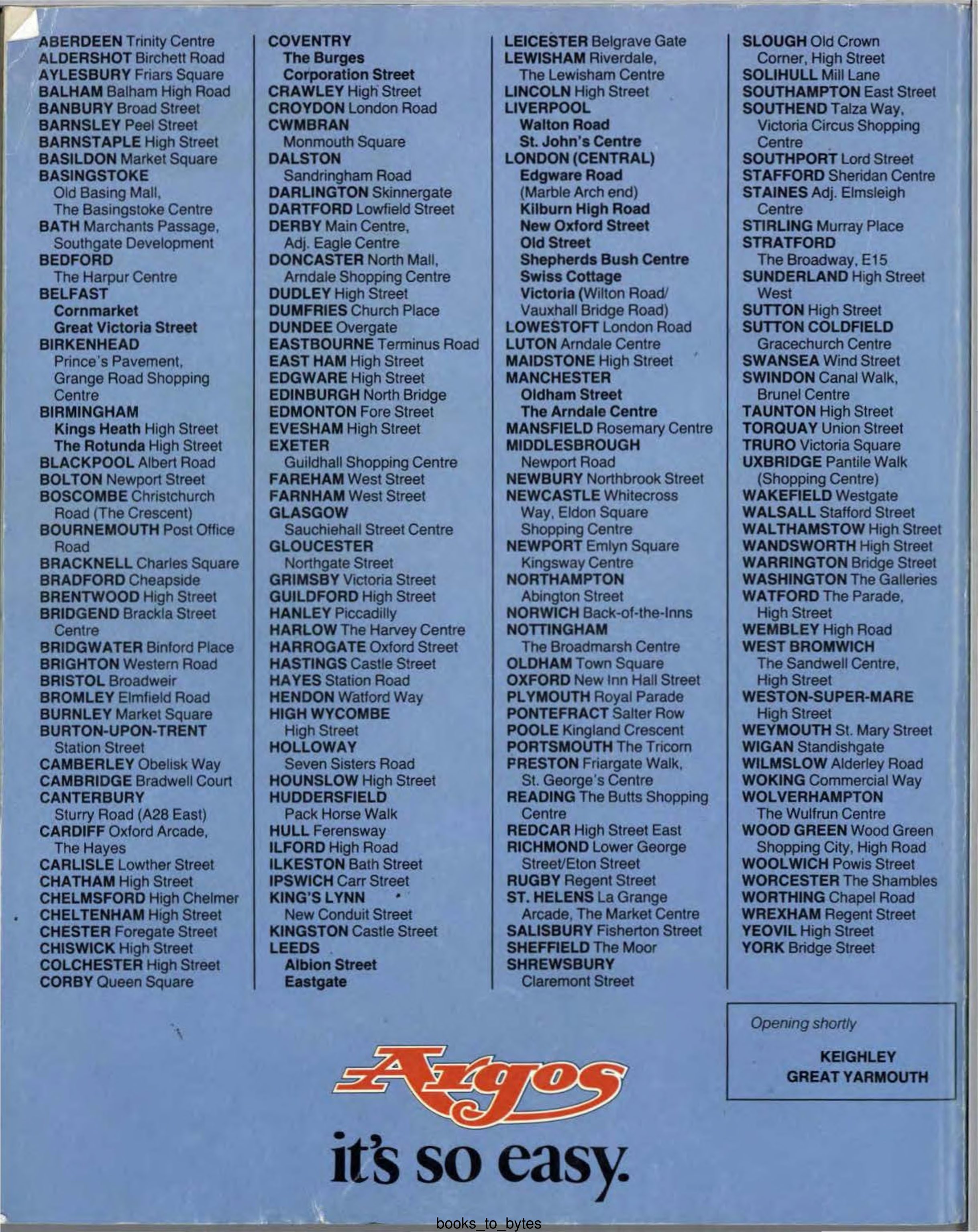 Argos Spring/Summer 1986 (Toys) back cover