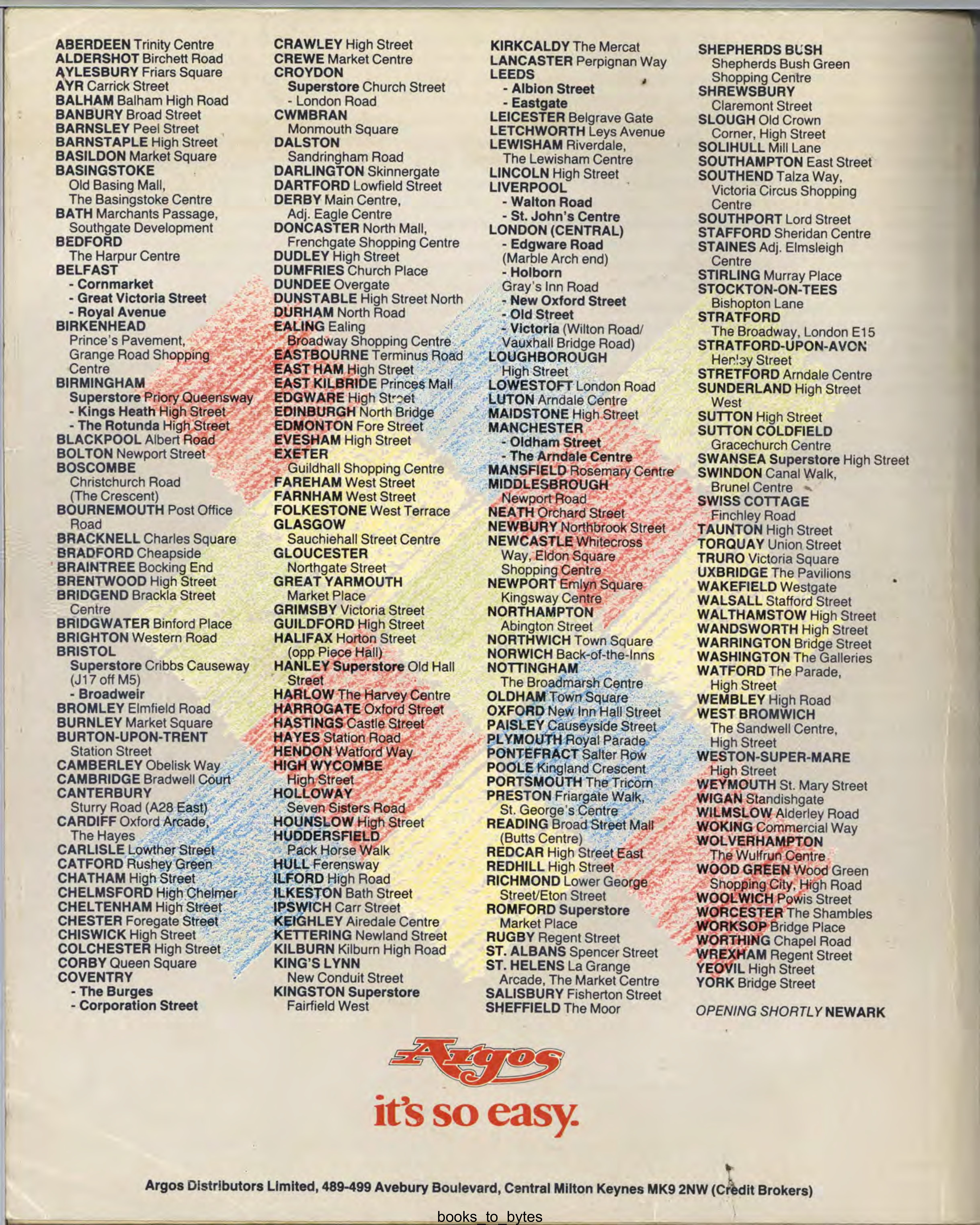 Argos Spring/Summer 1988 (Toys) back cover