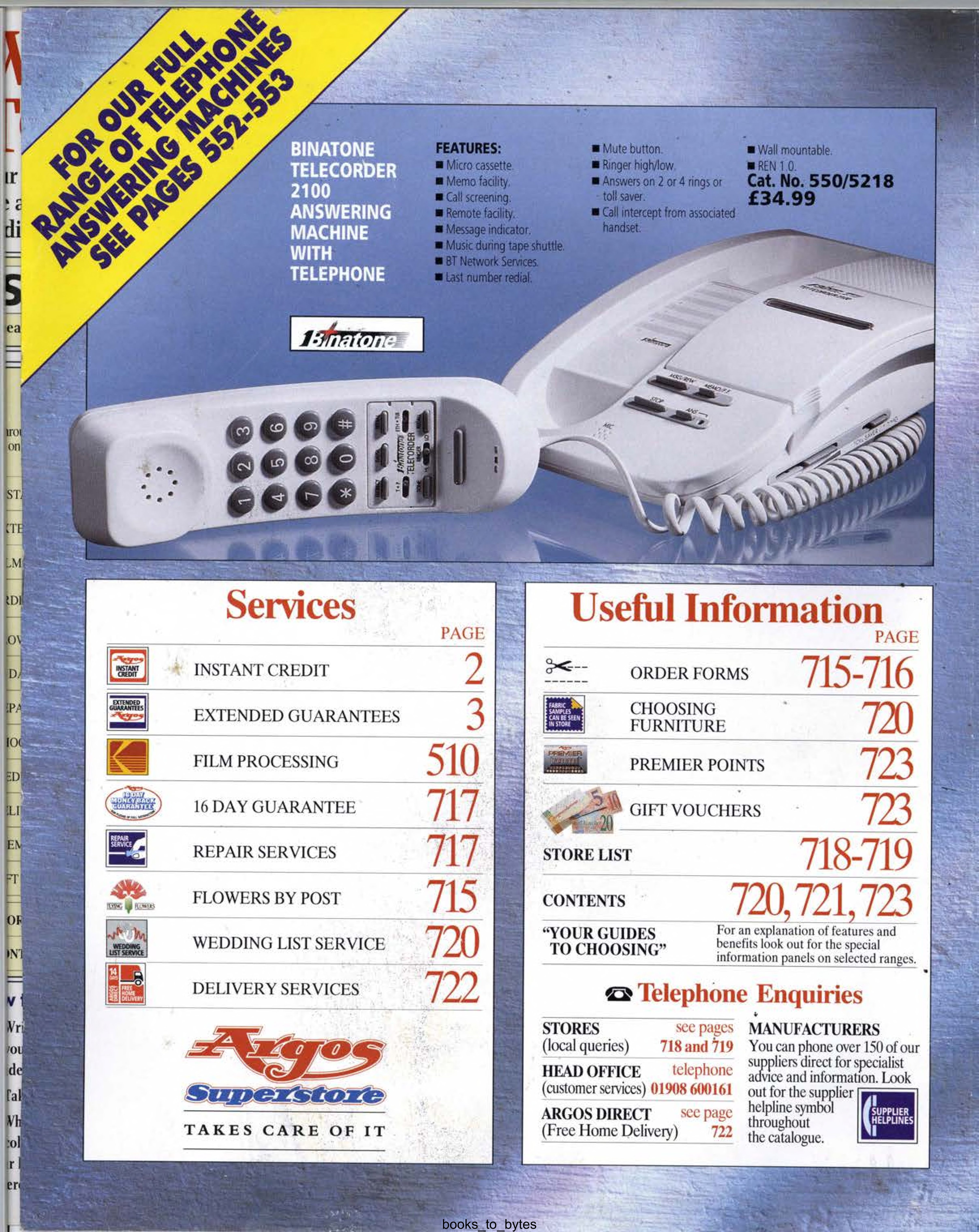 Argos Spring/Summer 1996 (Toys) back cover