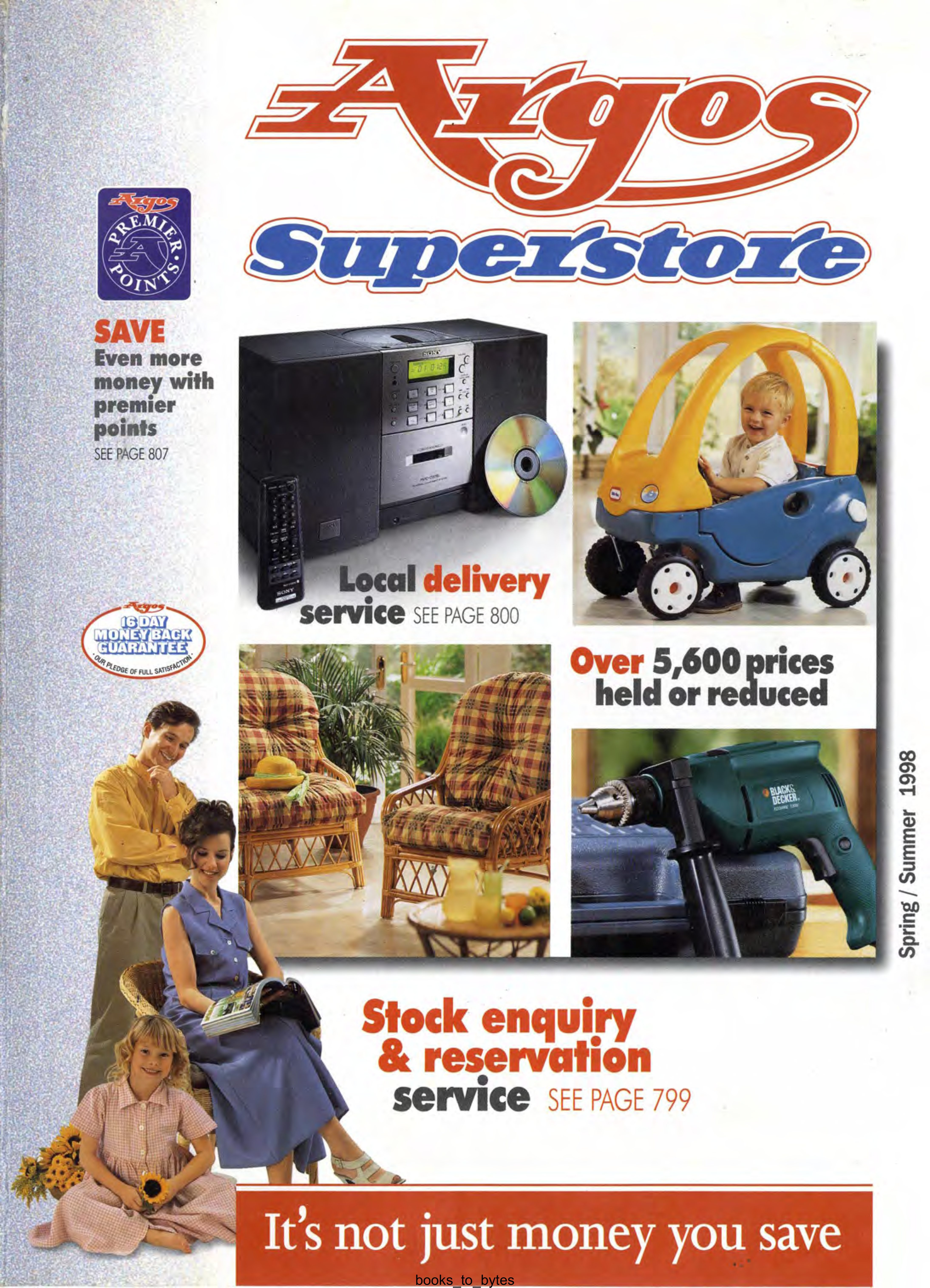 Argos Spring/Summer 1998 (Toys) front cover